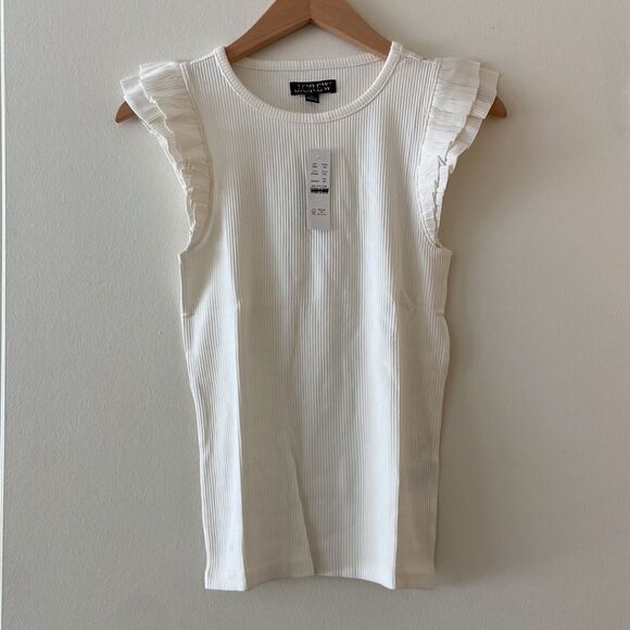 J. Crew Vintage rib ruffle-sleeve shirt* - Picture 2 of 10